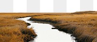 PNG Silence river and yellow grass field landscape nature scenery natural.