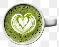 PNG A ceramic white mug of artist matcha latte beverage drink cup.