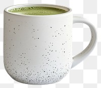 PNG A ceramic white mug of artist matcha latte minimalist beverage modern.