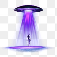 PNG An isolated shiny UFO purple light object.