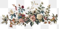 PNG Floral art painting vintage.