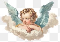 PNG Cloud borders with angel illustration headphones background.