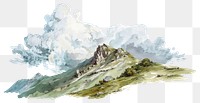 PNG Alpine borders illustration mountain outdoors.