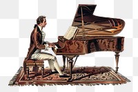 PNG Pianist showing performance pianist illustration historical.