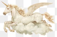 PNG Unicorn on cloud borders illustration unicorn clouds.