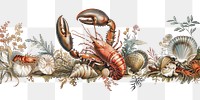 PNG Seafood borders art lobster seafood.