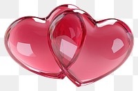 PNG Glossy red hearts symbol illustration valentine.