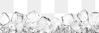 PNG Ice cubes border ice background crystal.