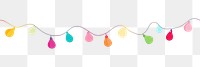 PNG Colorful Christmas lights illustration graphics festive.