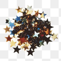 PNG Star glitter sticker stars embellishments celebration.