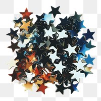 PNG Star glitter sticker confetti stars embellishments.