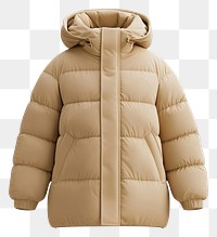 PNG Winter parka clothing jacket beige.