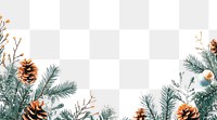 PNG Christmas theme border nature pine vegetation.