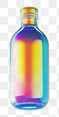 PNG Bottle glass illustration rainbow.