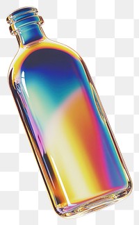 PNG Bottle glass illustration rainbow.