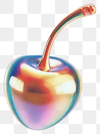 PNG A glass cherry icon illustration rainbow fruit.