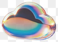 PNG A glass cloud sign icon illustration rainbow colors.