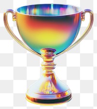 PNG Trophy illustration holographic achievement.