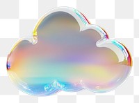 PNG A glass cloud icon illustration transparent floating.