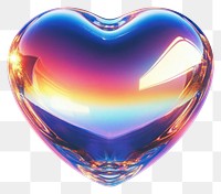 PNG A heart shaped icon illustration rainbow 3d illustration.