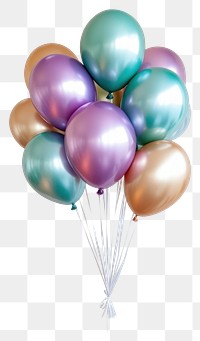 PNG Colorful balloons party celebration arrangement.