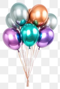 PNG Colorful balloons party celebration decoration.