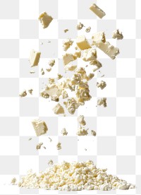 PNG Grated Feta cheese food photography background.