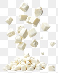 PNG Small diced Mozzarella cheese food photography background.