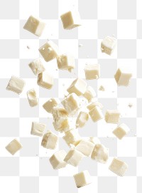 PNG Small diced Mozzarella cheese food photography background.