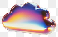 PNG A glass cloud sign icon illustration accessories holographic.