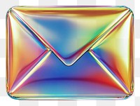 PNG A glass mail sign icon rainbow colors style.