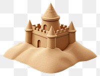 PNG Sand castle illustration beach architecture.