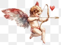 PNG Cupid illustration watercolor art.