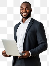 PNG An american man wearing a business outfit laptop suit professional.