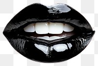 PNG Black lips cosmetics statement lipstick.