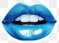 PNG Blue lips photography lipstick cosmetic.