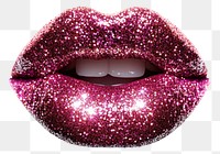 PNG Glitter lips sparkling glamorous lipstick.