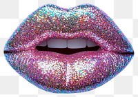 PNG Glitter lips sparkling glamorous colorful.