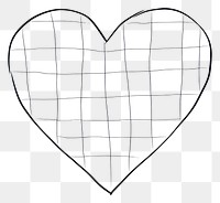 PNG Heart illustration sketch white.