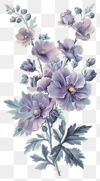 PNG Purple tones flower flowers art illustration.