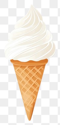 PNG Soft ice cream on cone illustration dessert minimalist.