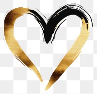 PNG Heart black gold illustration.