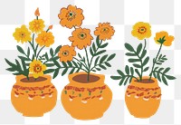 PNG Marigold in Diwali illustration flowers plants.