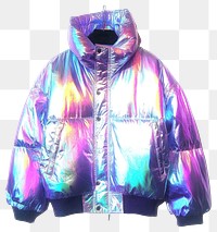 PNG Metallic Silver Jacket jacket clothing coat.