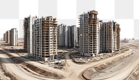 PNG Real high-rise condominium complex architecture construction buildings.