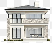 PNG Real contemporary suburb house architecture building balcony.