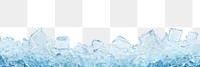 PNG Frozen Ice cubes border ice background blue.