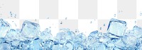 PNG Blue Ice cubes border ice background water.