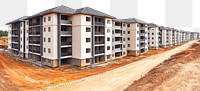 PNG Real condominium complex architecture construction buildings.