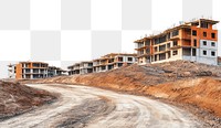 PNG Real luxury condominium complex construction building housing.